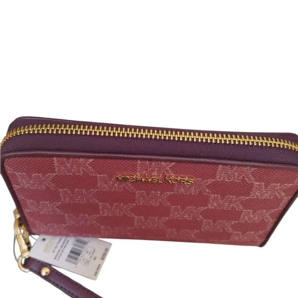 Michael Kors Plum Logo Wristlet